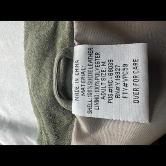 EUC Vintage 100% Suede Leather Grey Jacket, Size Medium - Picture 3 of 6